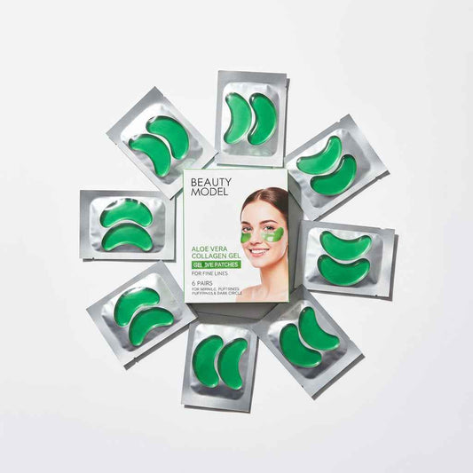 BEAUTY MODEL Aloe Vera Collagen (GEL EYE PATCHES)  6 Pairs