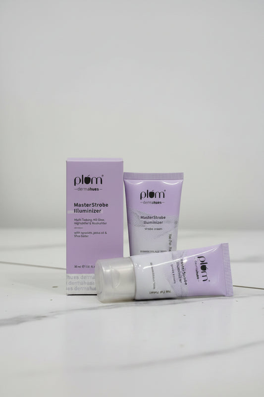 Plum master strobe  multi- tasking : HD glow, highlighter& moisturizer 30ml (02 peach perfect)
