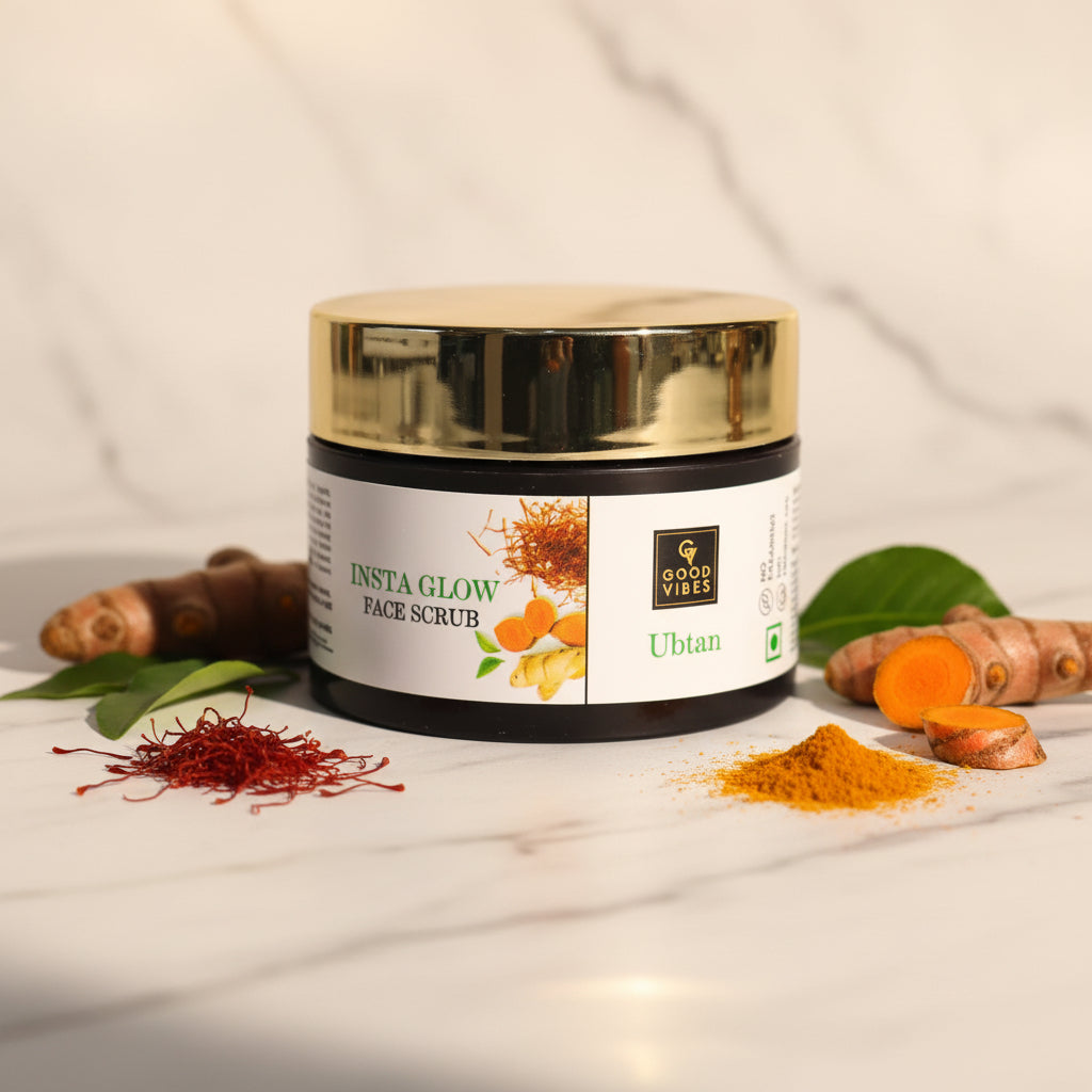 Good vibes insta glow face scrub ubtan  50g