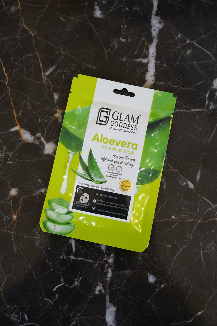Glam Goddess Aloe Vera face sheet mask 25g